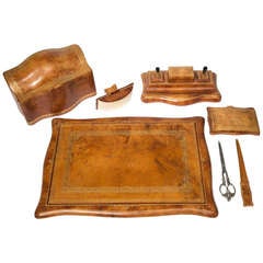 Italian Leather Desk Set