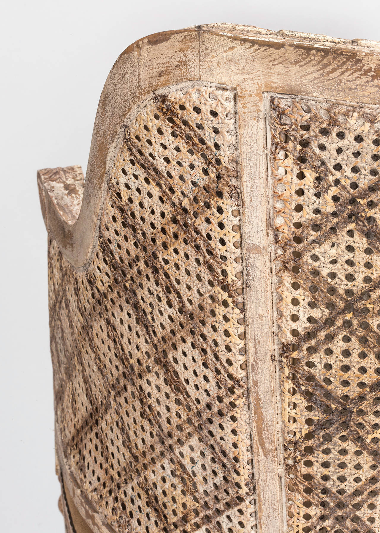 French Cane Back Barrel Chair 2