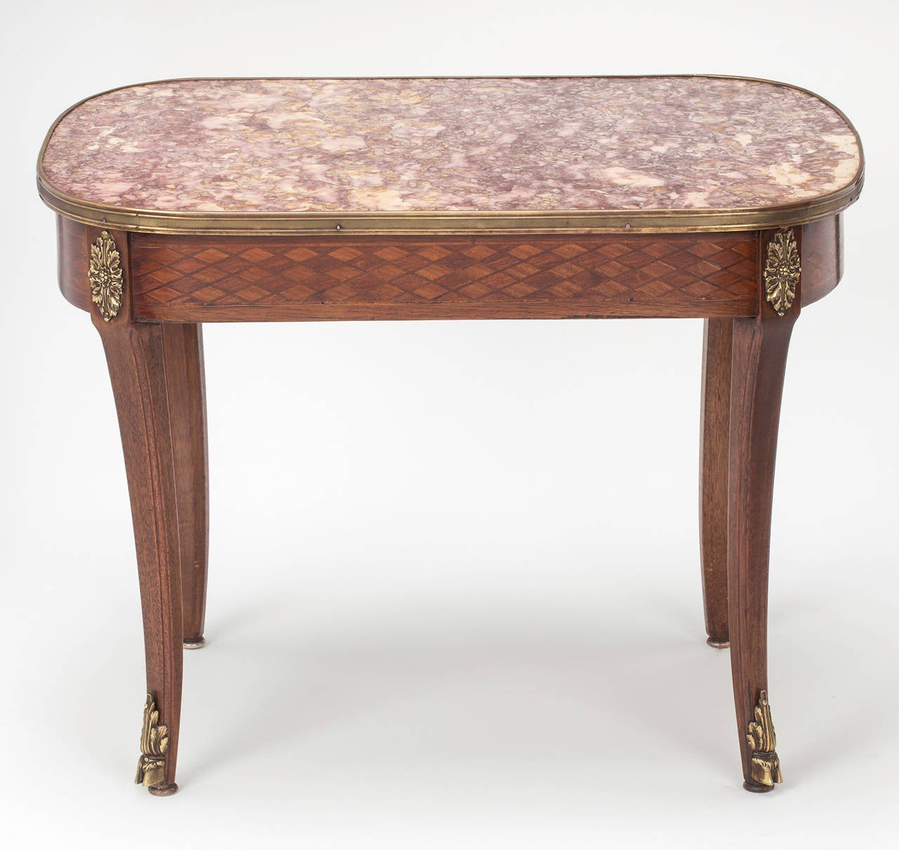 1920s French Marble-Top Side Table