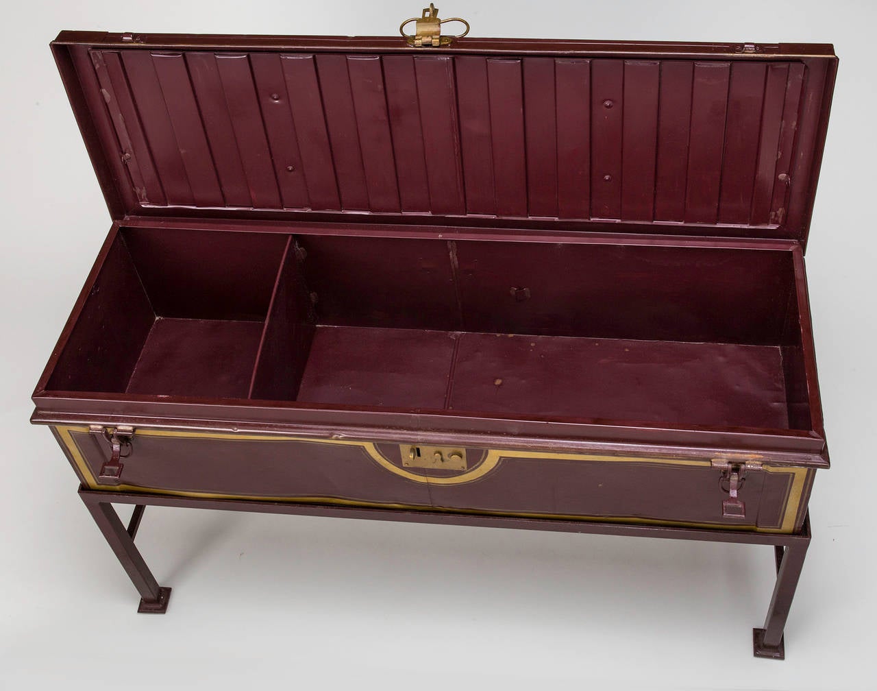 19th Century French Officers Campaign Chest on Stand For Sale 4