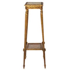 Louis XVI Style Marble Top Pedestal Stand