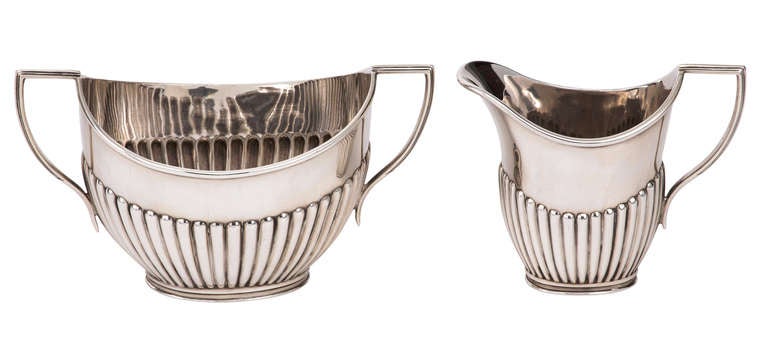1930s 6 Piece Silver Tea Set by Mappin Brothers In Excellent Condition In Summerland, CA