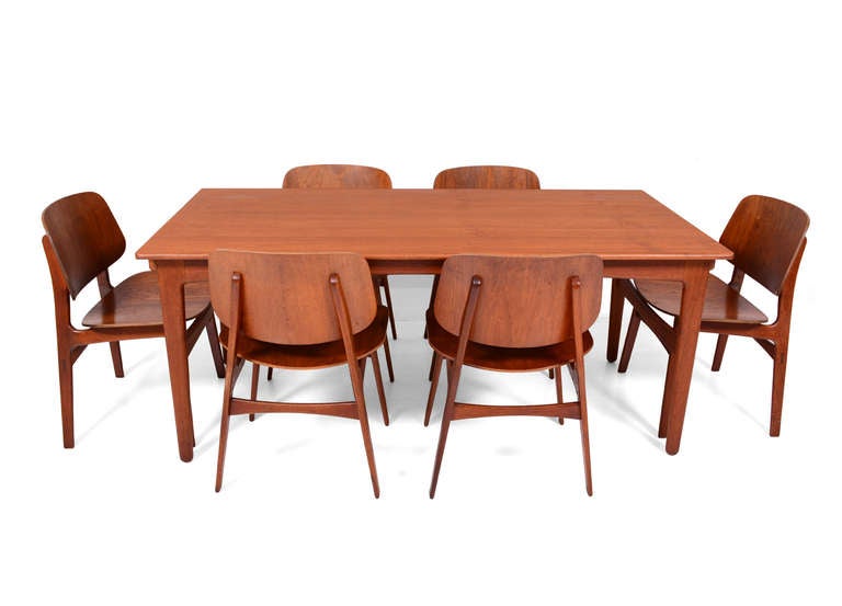 Mid-20th Century Danish Modern Teak Dining Table Knud Andersen