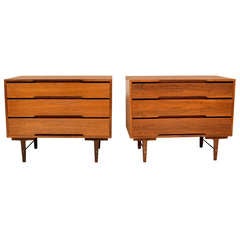 Pair Walnut Dressers Glenn of Californa