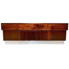 Vintage Modern Walnut Credenza by Monteverdi & Young