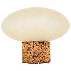 Rare Laurel Table Lamp with Cork Base