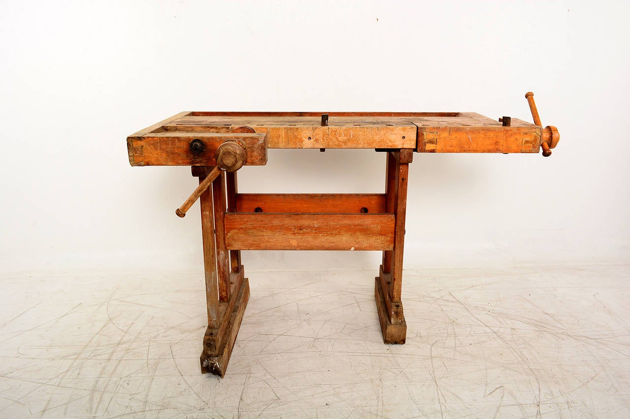 Unknown Antique Vintage Carpenter's Bench Table