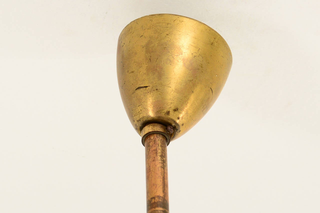 Mid-Century Italian Brass Chandelier 2