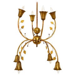 Mid-Century Italian Brass Chandelier 7