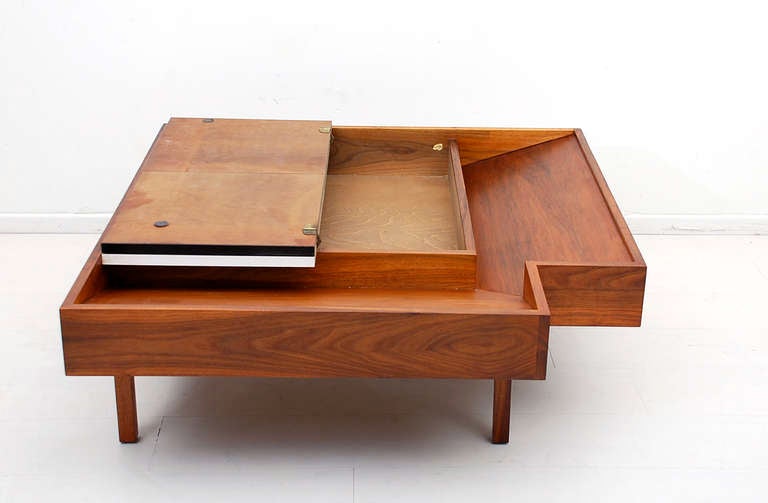 John Keal Walnut Checkered Coffee Table for Brown Saltman 1