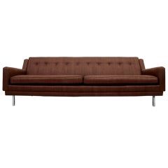 Mid Century Modern Sofa Clean Lines Milo Baughman Attr