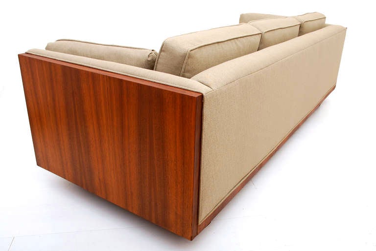 American Mid Century Modern Walnut Sofa 