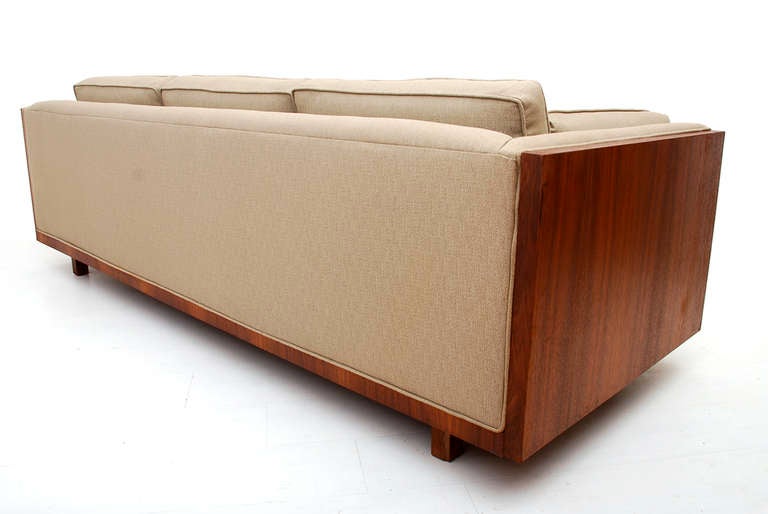 Late 20th Century Mid Century Modern Walnut Sofa 