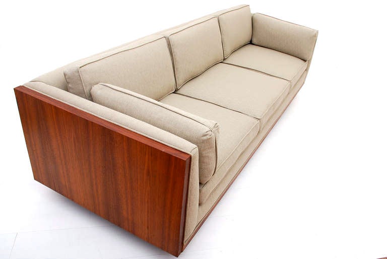 Mid Century Modern Walnut Sofa  2