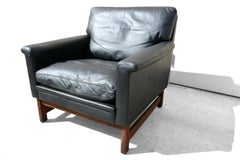 Danish Modern Chair Leather & Teak