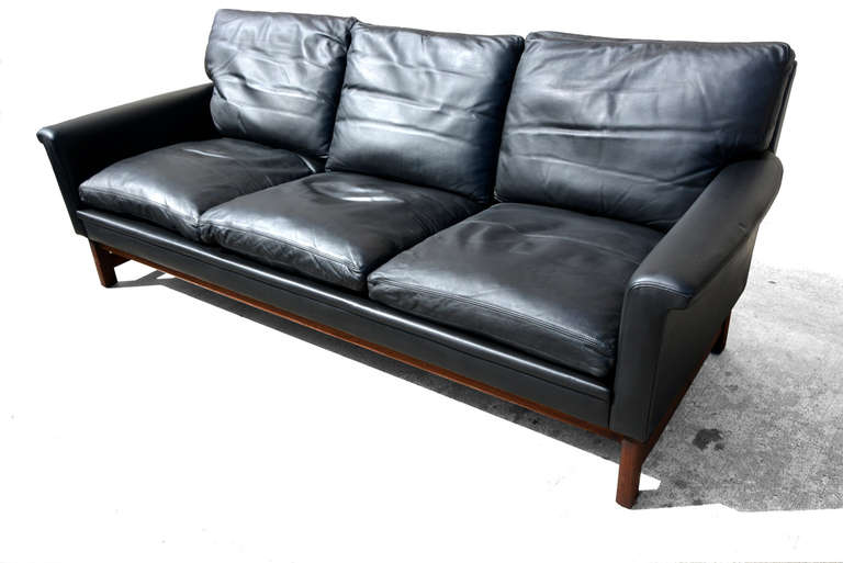 Mid-20th Century Danish Modern Sofa Love Seat and Arm Chair Set