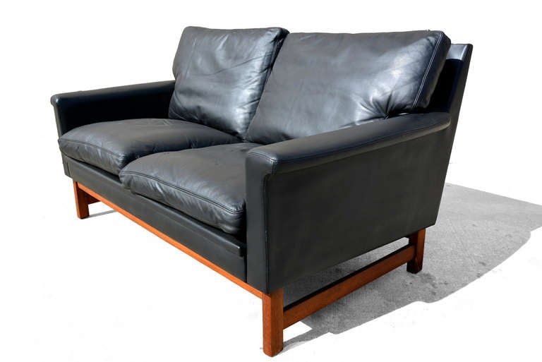 Scandinavian Modern Danish Modern Sofa Love Seat and Arm Chair Set