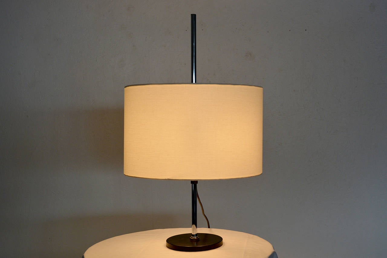 Late 20th Century Table Lamp with Adjustable Shade Height