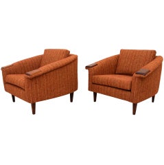 Pair of Mid Century Modern Decorative Club Chairs