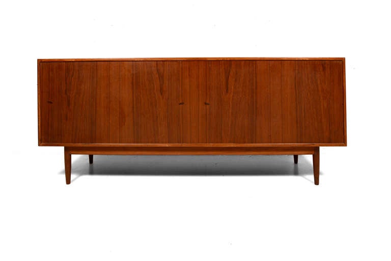 Scandinavian Modern Johannes  Aasbjerg Danish Modern Credenza Solid Teak Wood