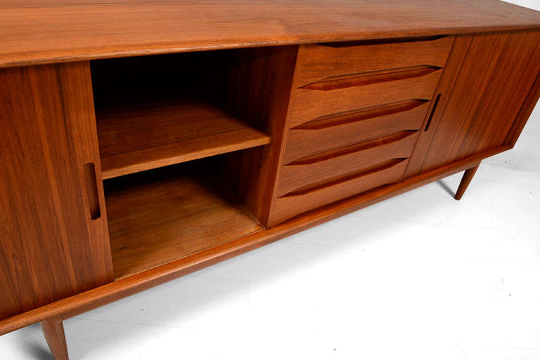 Johannes  Aasbjerg Danish Modern Credenza Solid Teak Wood 1