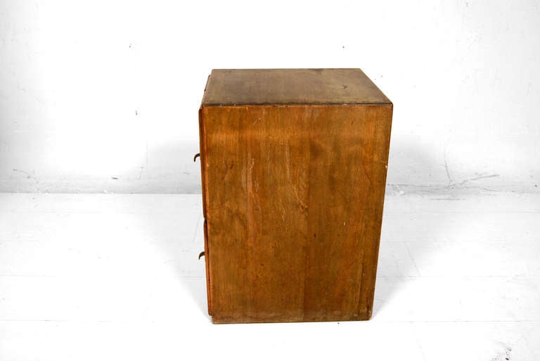 American Antique Wood File Card Cabinet