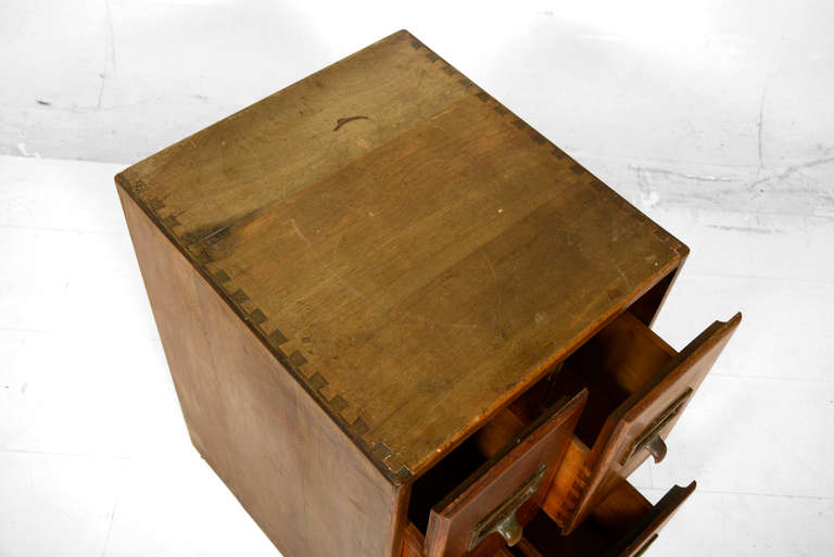Antique Wood File Card Cabinet 1
