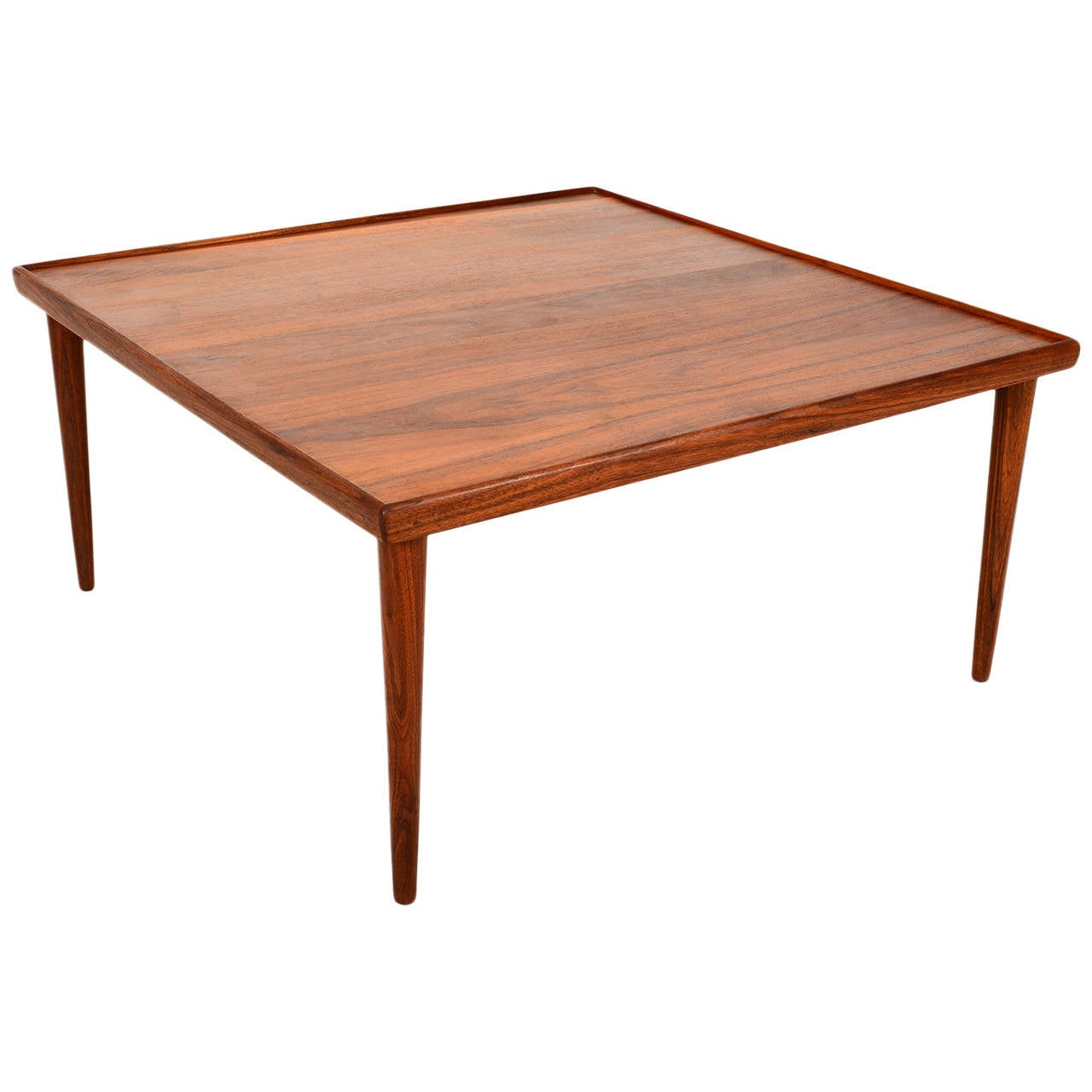 Teak Square Coffee Table Danish Modern at 1stdibs