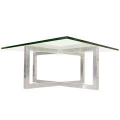 "x" Aluminum Coffee Table after Paul Mayen 7