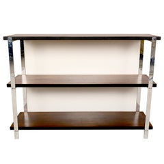 Custom Bookcase in Mahogany and Aluminum