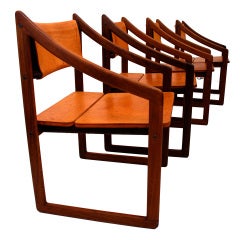 Gerald McCabe Walnut Dining Chairs California Modern