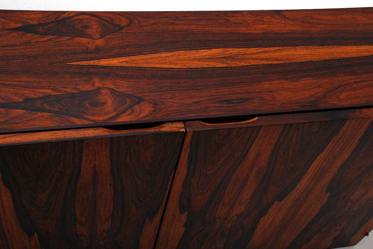 Brazilian Rosewood Hanging Cabinet In Excellent Condition In Chula Vista, CA