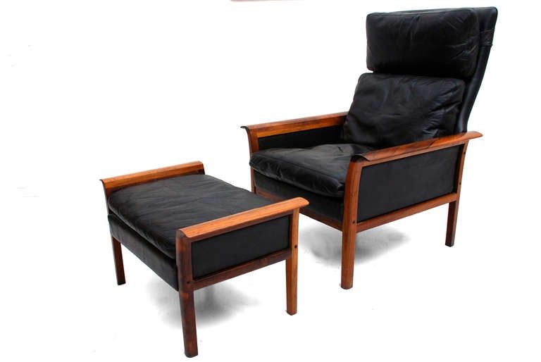 Mid-Century Modern Rosewood Lounge Chair & Otto Hans Olsen for Vatne Mobler