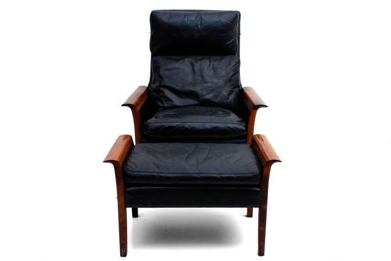 Mid-20th Century Rosewood Lounge Chair & Otto Hans Olsen for Vatne Mobler