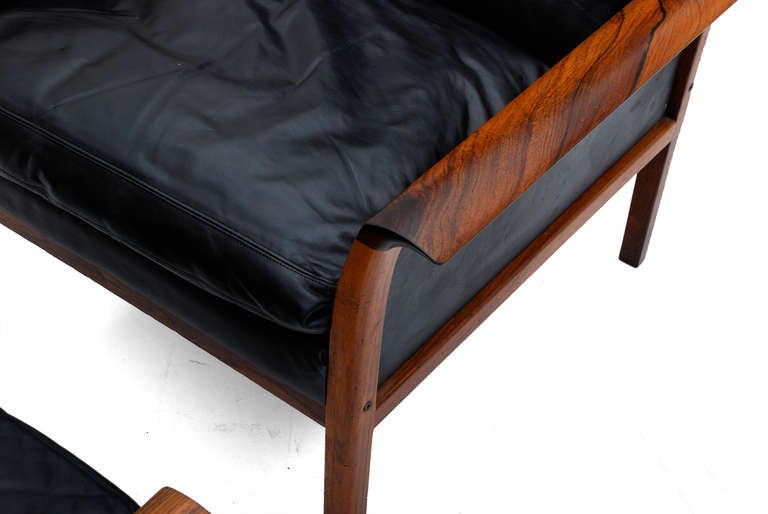 Rosewood Lounge Chair & Otto Hans Olsen for Vatne Mobler 2