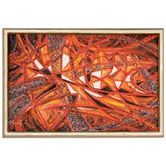 Abstract Oil on Canvas, Signed 3