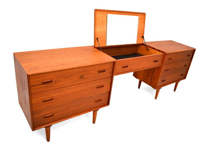 Danish Double Dresser Vanity
