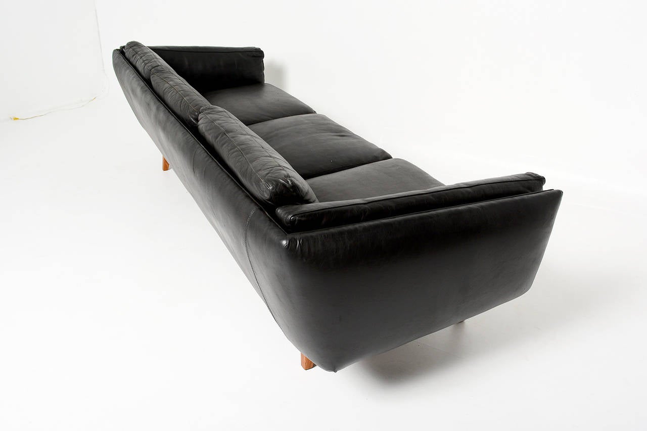 Leather Illum Wikkelso Three-Seat Sofa