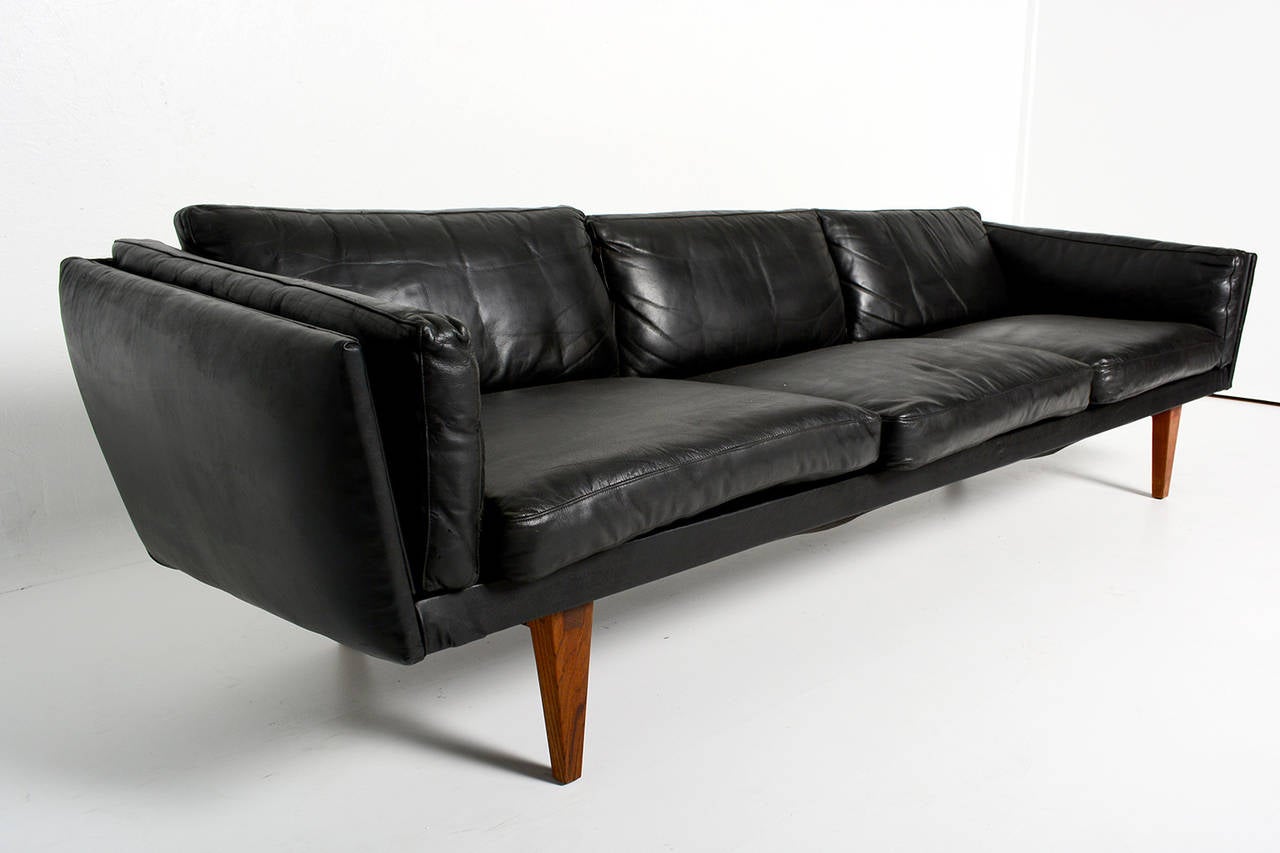 Scandinavian Modern Illum Wikkelso Three-Seat Sofa