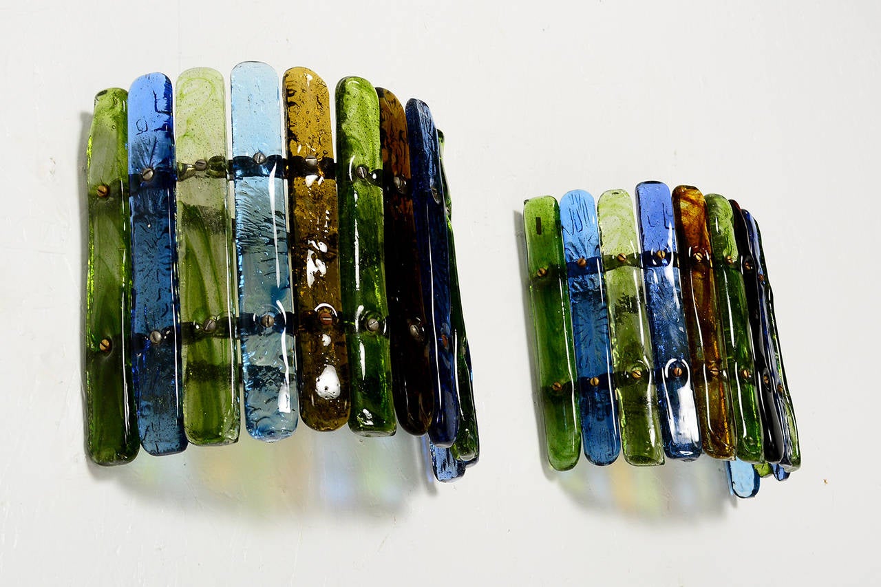 colored glass sconces