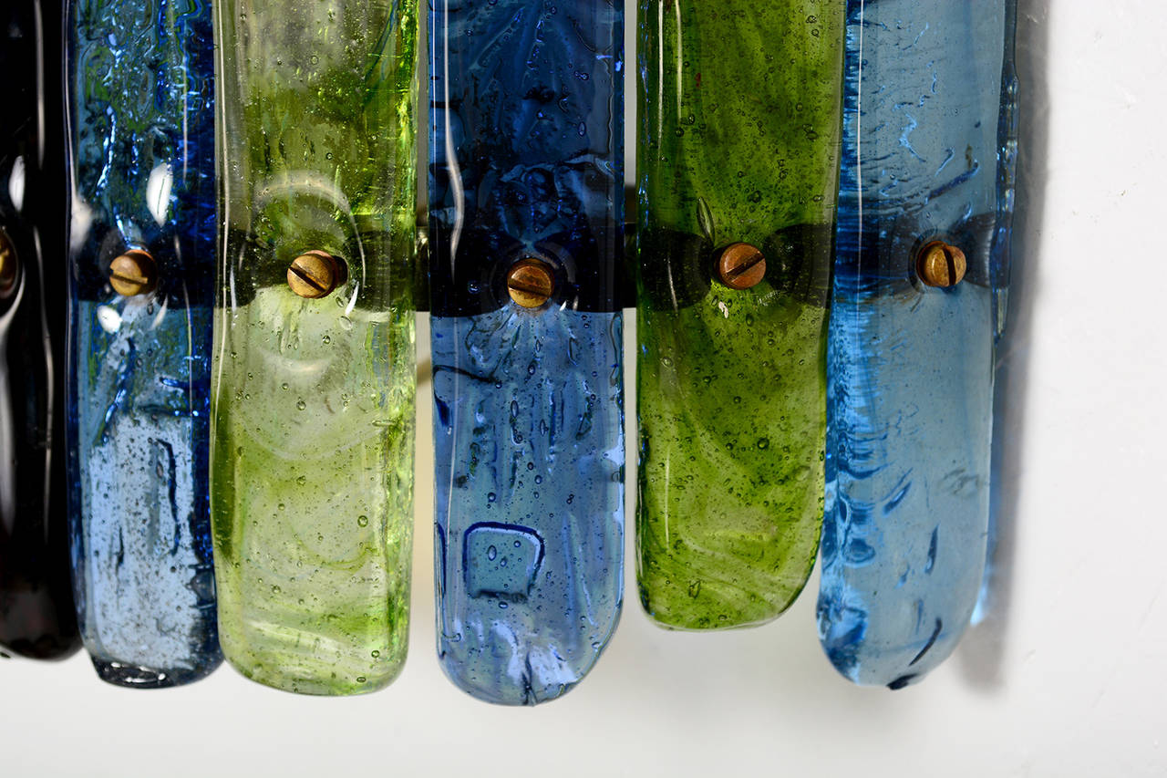 Feders Colored Glass Wall Sconces at 1stdibs