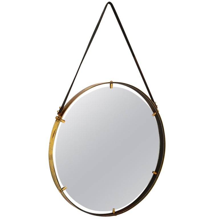 Brass Wall Hanging Mirror AMBIANIC For Sale at 1stDibs brass hanging