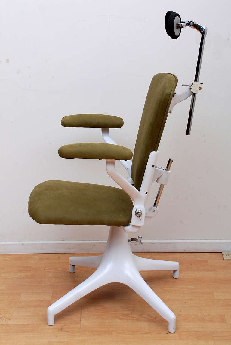 Mid-Century Modern Cast Iron Dentist Chair 