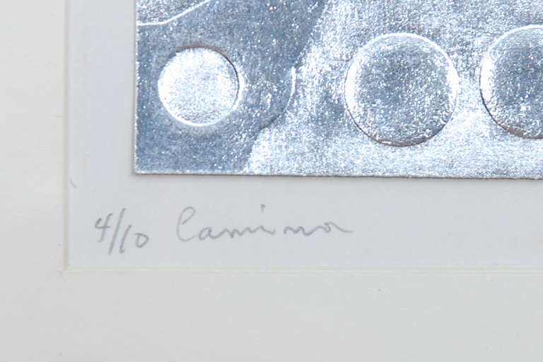 Feliciano Bejar Embossed Silver in Paper, Original Art Signed 1986 