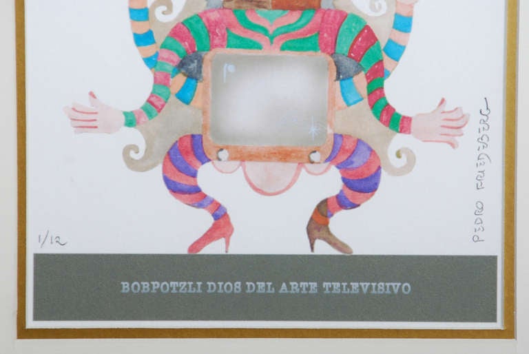 Modern Pedro Friedeberg Bobpotzli Dios Del Arte Televisivo Painting