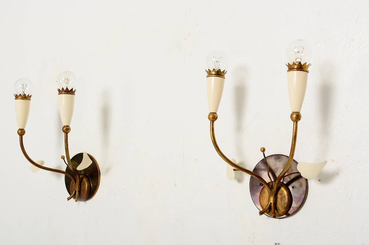 Mid-Century Modern Italian Wall Sconces after Gio Ponti