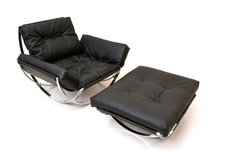 Milo Baughman Lounge Chair & Ottoman 1