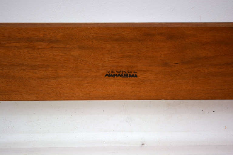 Mid-Century Modern George Nakashima Full Size Walnut Headboard