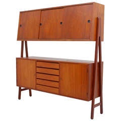 Mid Century Danish Modern Standing Wall Unit