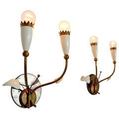 Italian Wall Sconces after Gio Ponti